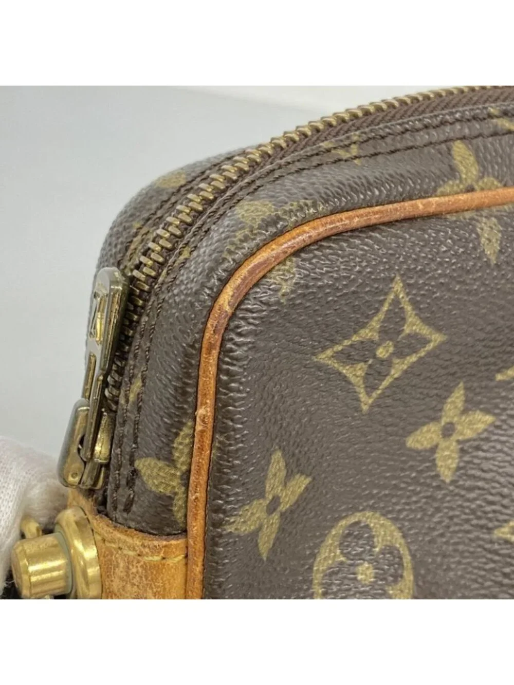 ★SOLD★ Louis Vuitton Clutch Monogram Marly Dragonne PM Brown - Picture 7 of 10